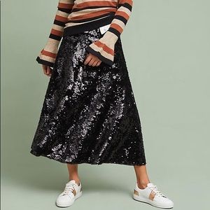 Anthropologie Just Female Sequin Skirt